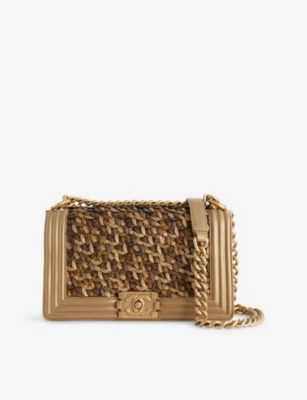 RESELFRIDGES: Pre-Loved Chanel Boy Flap Leather Shoulder Bag