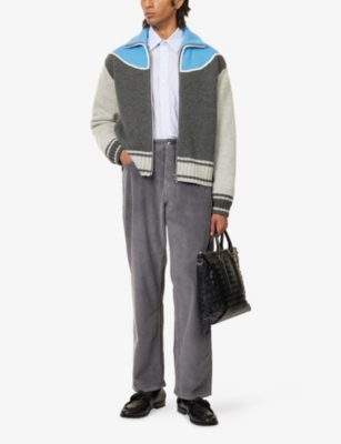 Bottega Veneta Zipper Cardigan In Gray