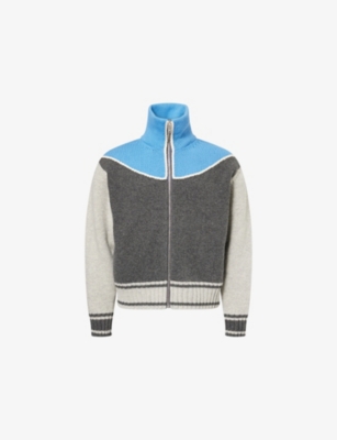 Bottega Veneta Zipper Cardigan In Gray