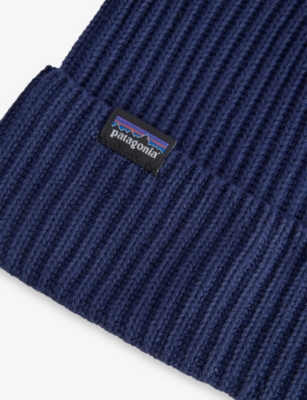 Patagonia Mens Navy Blue Fisherman's Rolled Knitted Beanie In Blue