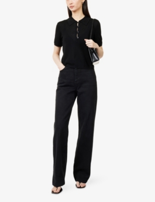 Frame Womens Sutro The Streamline High-waist Straight-leg Denim Jeans