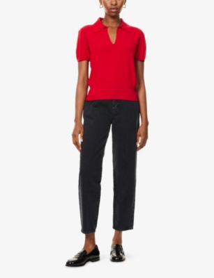 Frame Womens Mystic The Candle Cropped Denim Jeans In Black