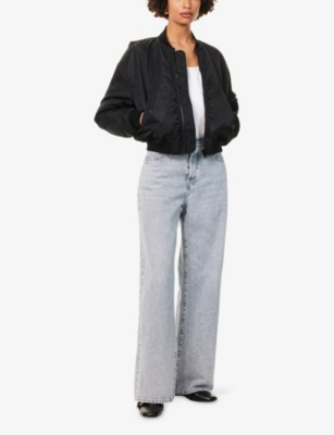 Frame Womens Air The Loose Wide-leg Denim Jeans In Blue