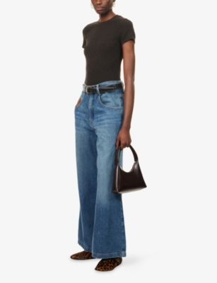 FRAME: The Rib Baby Tee Modal-Jersey Top