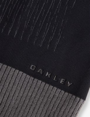Oakley Mens Blackout Y2k 3-in-1 Ribbed Knitted Balaclava Beanie In Black