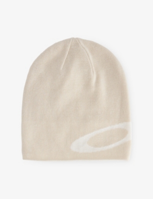 Oakley Mens Ellipse Branded Knitted Beanie Mist In Metallic