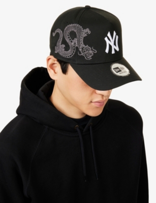 New Era Mens Black Icon E Frame New York Yankees League Cotton Cap In Black