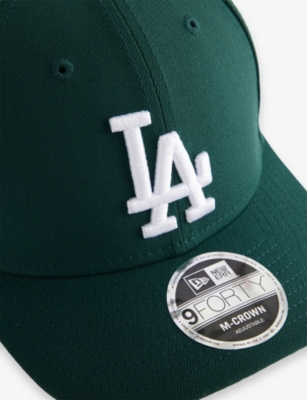 New Era Mens Dark Green 9forty L.a Dodgers Cotton Cap In Green