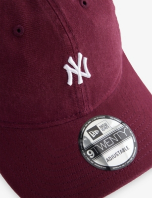 New Era Mens Dark Red 9twenty Mini Washed New York Yankees Cotton Cap In Red