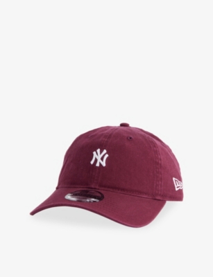 New Era Mens Dark Red 9twenty Mini Washed New York Yankees Cotton Cap In Red