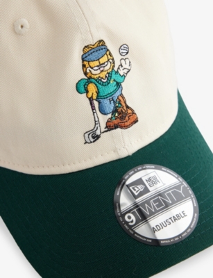 New Era Mens Light Beige 9twenty Garfield-embroidered Cotton Baseball Cap In Sand