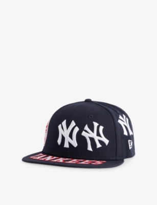 New Era Mens Navy 59fifty Mlb New York Yankees Cotton Cap In Animal Print