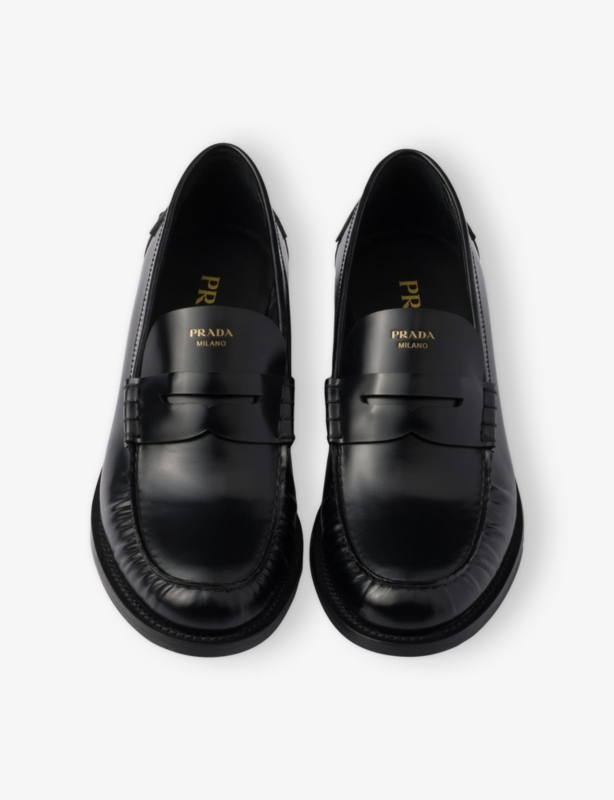 Brushed Leather Loafers