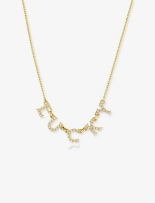 ROXANNE FIRST: Lucky 14ct Yellow-Gold And 0.24ct Diamond Necklace