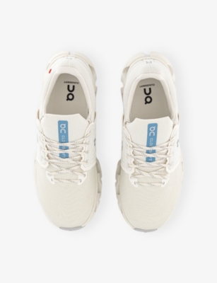 On Mens Ivory Ivory Cloudswift 4 Mesh And Shell Trainers In White