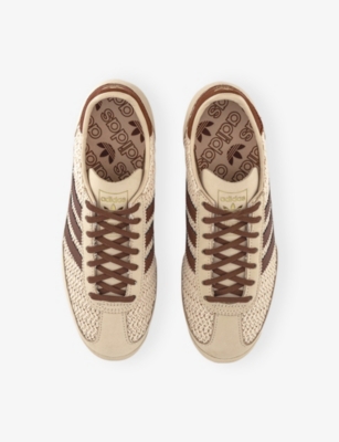 ADIDAS: SL 72 Textured Woven and Leather Low-Top Trainers
