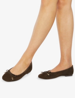 DUNE: Highest Standard-Fit Suede Ballet Flats