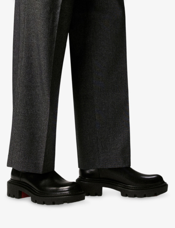 Devon College Flat Leather Boots