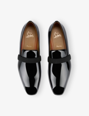 Christian Louboutin Dandydeco Patent Leather Loafers In Black