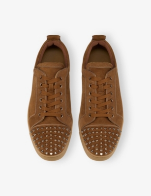 Christian Louboutin Louis Junior Orlato Sude Sneakers In Brown