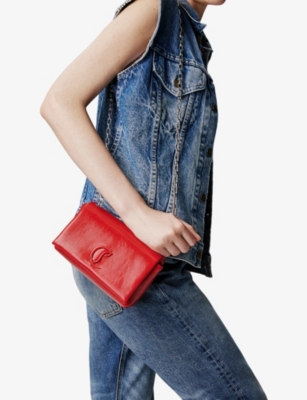 Christian Louboutin Womens Loubi54 Patent Leather Crossbody Bag