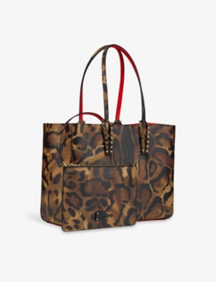 Christian Louboutin Womens Brown/gold Cabata Bengali Soft Small Leather Tote Bag In Multi