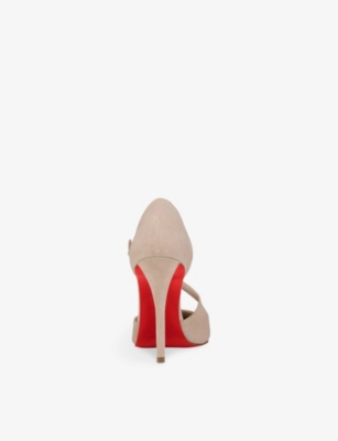 CHRISTIAN LOUBOUTIN: Miss Ziggyta 100 Suede Heels