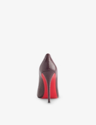 Christian Louboutin Miss Z Alligator-embossed Leather Pumps 100 In Burgundy