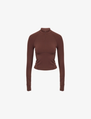 ADANOLA: Ultimate Long-Sleeves Stretch-Woven Top