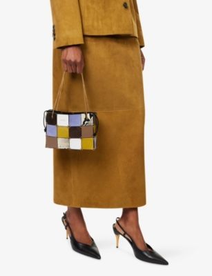 KHAITE: Mini Emma Panelled Leather Tote Bag