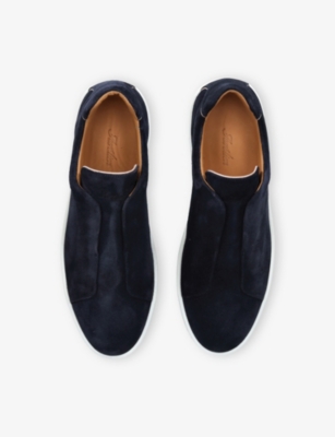 Aurélien Mens Navy Aur3 Suede Trainers Eur 41 / 7 Uk In Blue