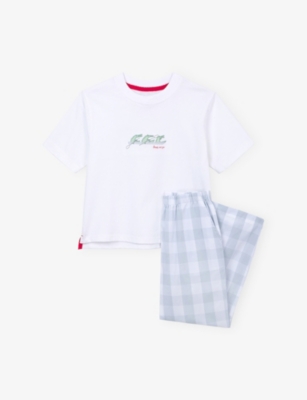 The Little White Company: Rowing Alligators-Appliqué Cotton Pyjamas 2-12 Years