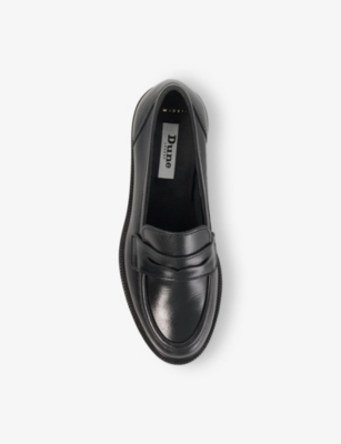 DUNE: Giya Wide-Fit Leather Loafers