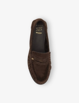 DUNE: Grisella Wide-Fit Suede Loafers