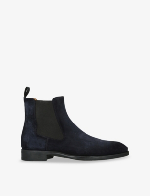 Magnanni Mens Navy Madison Suede Chelsea Boots Eur 44.5 / 10.5 Uk In Blue