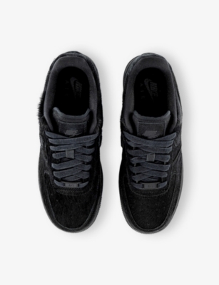 NIKE: Air Force 1 Calf-Hair Leather Low-Top Trainers