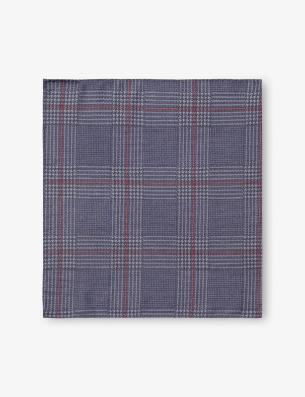 Paisley-Print Two-Face Wool Pocket Square