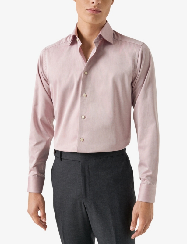 Contemporary-Fit Long-Sleeved Cotton-Twill Shirt
