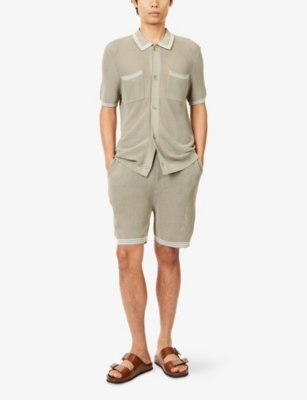 BELIER: Open-Stitch Resort Knit Shorts