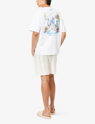 BELIER: Watercolour Mykonos Cotton-Jersey T-shirt