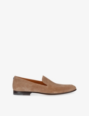 Dolce & Gabbana Loafers With Almond Toe And Suede Finish In Nude