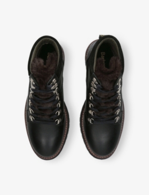 Barbour Womens Blk/other Bamburgh Leather Hiker Boots Eur 36 / 3 Uk In Black