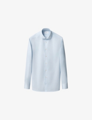 ETON: Striped Slim-Fit Cotton-Twill Shirt