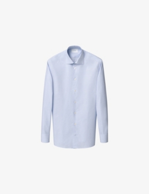 ETON: Checked Slim-Fit Cotton-Twill Shirt