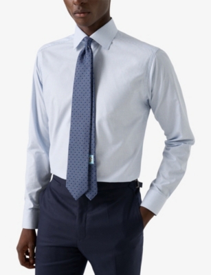 ETON: Checked Slim-Fit Cotton-Twill Shirt