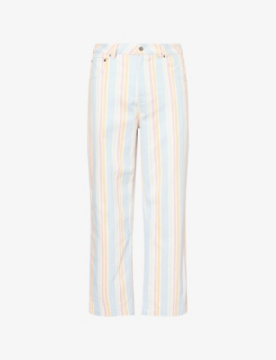 SERGIO TACCHINI: Sergio Tacchini x Wavey Garms Zenith Striped Denim Jeans
