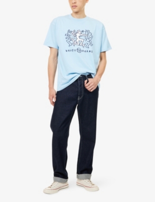 Sergio Tacchini Mens Clear Sky  X Wavey Garms Tempo Rave Cotton T-shirt In Blue