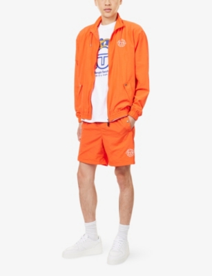 Sergio Tacchini Mens Grenadine Red  X Wavey Garms Blaze Shell Shorts Xl In Orange