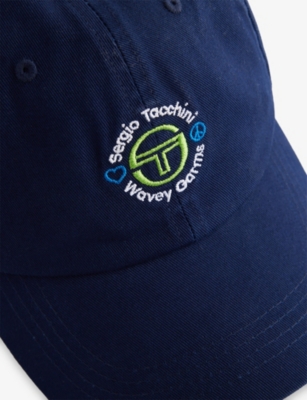Sergio Tacchini Mens Maritime Blue  X Wavey Garms Luvv Cotton Adjustable Cap In Blue