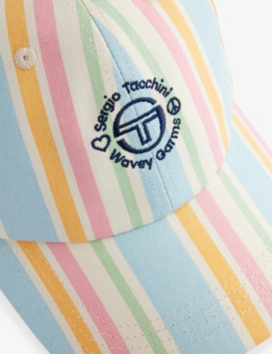 Sergio Tacchini Mens Clear Sky Gardenia  X Wavey Garms Dropout Cotton Cap